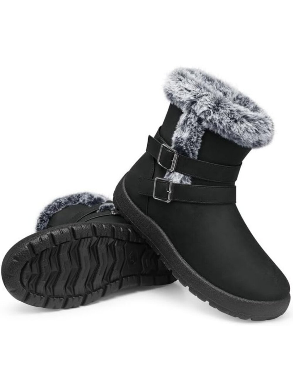 Warm Waterproof Winter Ankle Booties for Women | Fur Lined Snow Boots